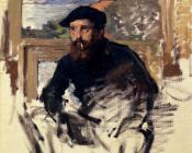 克劳德 莫奈 : Self Portrait In His Atelier